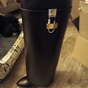 Shark Lock Givenchy Boots 2024 with Silver Buckle